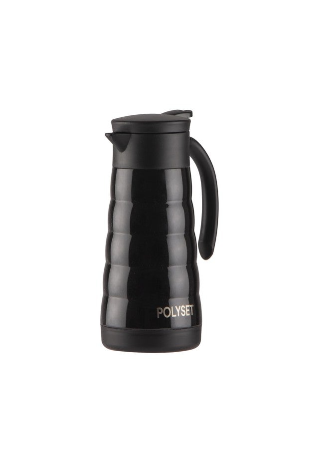 Polyset Glitz Vacuum Insulated Stainless Steel Flask, Water, Beverage, Travel Bottle, Jug, Airpot, Coffee, Tea Pot (1 Year Warranty) (Black, 600 ml, Glitz) - Image 4